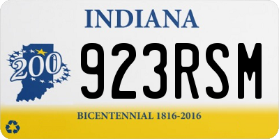 IN license plate 923RSM
