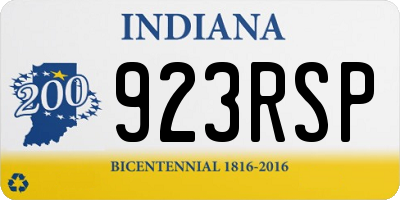 IN license plate 923RSP