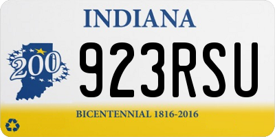 IN license plate 923RSU