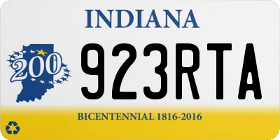 IN license plate 923RTA