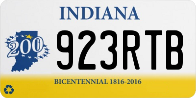 IN license plate 923RTB