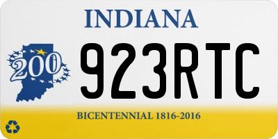 IN license plate 923RTC