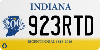 IN license plate 923RTD