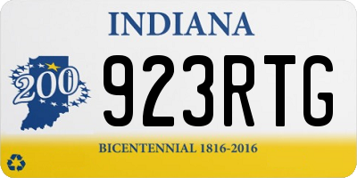 IN license plate 923RTG