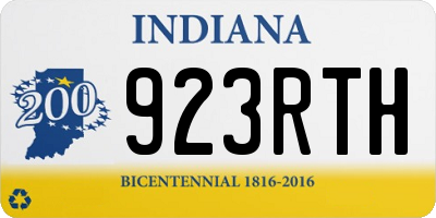 IN license plate 923RTH
