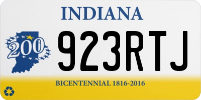 IN license plate 923RTJ