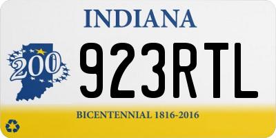 IN license plate 923RTL