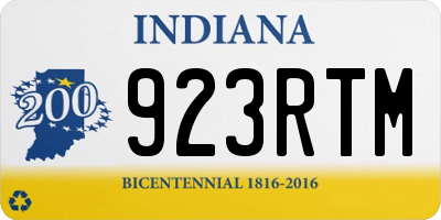 IN license plate 923RTM