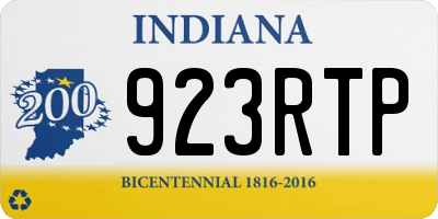 IN license plate 923RTP