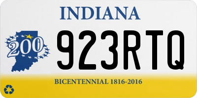 IN license plate 923RTQ