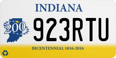 IN license plate 923RTU