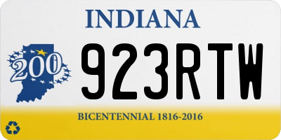 IN license plate 923RTW