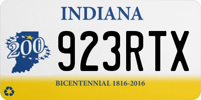 IN license plate 923RTX