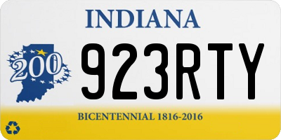 IN license plate 923RTY