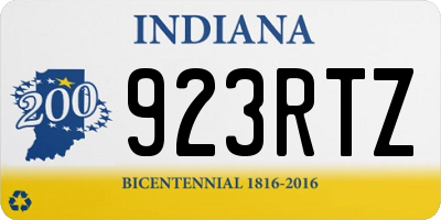 IN license plate 923RTZ