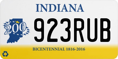 IN license plate 923RUB