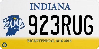 IN license plate 923RUG