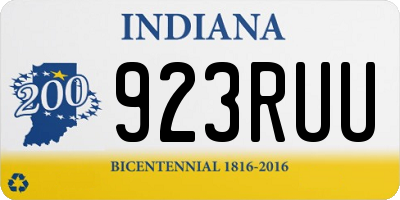 IN license plate 923RUU