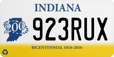 IN license plate 923RUX