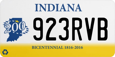 IN license plate 923RVB