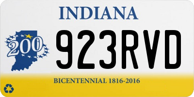 IN license plate 923RVD