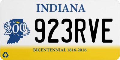 IN license plate 923RVE