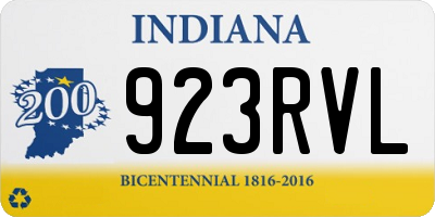 IN license plate 923RVL