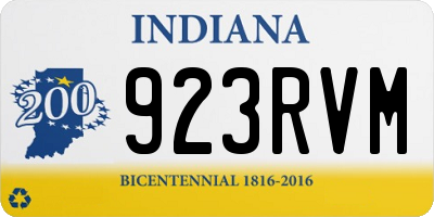 IN license plate 923RVM