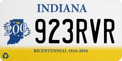 IN license plate 923RVR