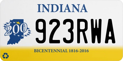IN license plate 923RWA