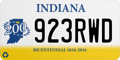 IN license plate 923RWD
