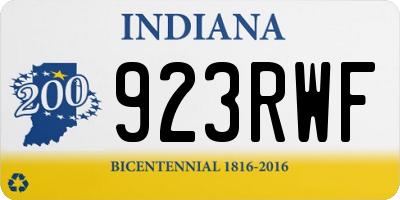 IN license plate 923RWF