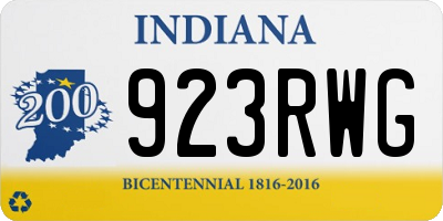 IN license plate 923RWG
