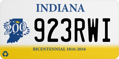 IN license plate 923RWI