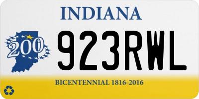 IN license plate 923RWL