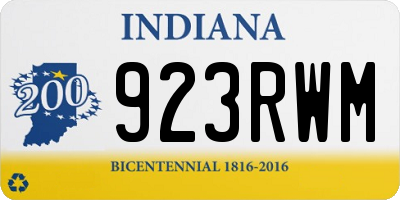 IN license plate 923RWM