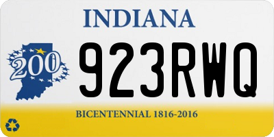 IN license plate 923RWQ
