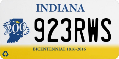 IN license plate 923RWS