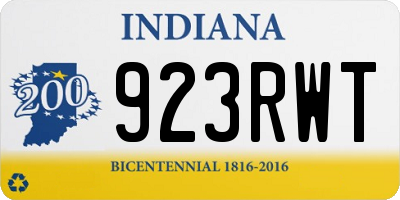 IN license plate 923RWT