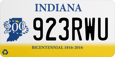IN license plate 923RWU