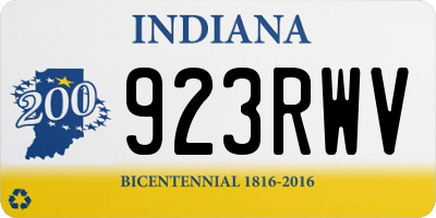 IN license plate 923RWV