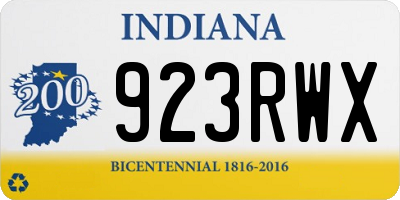 IN license plate 923RWX