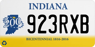 IN license plate 923RXB