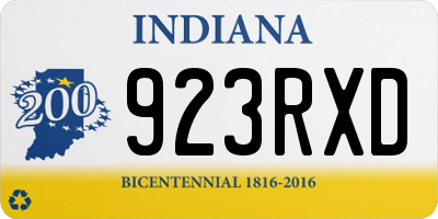 IN license plate 923RXD