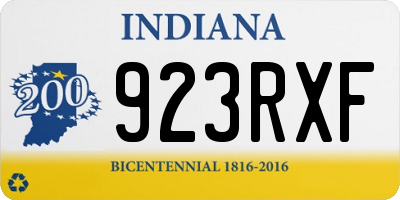 IN license plate 923RXF