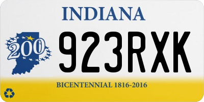 IN license plate 923RXK