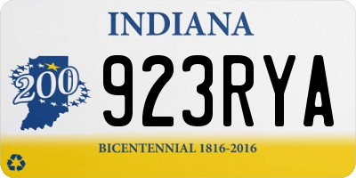 IN license plate 923RYA