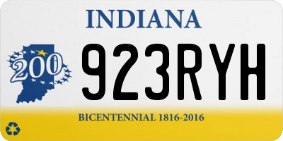 IN license plate 923RYH