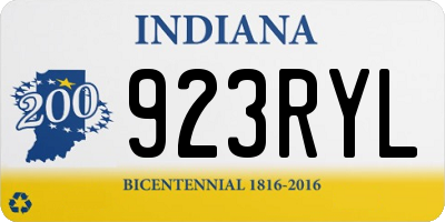 IN license plate 923RYL