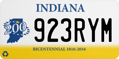 IN license plate 923RYM
